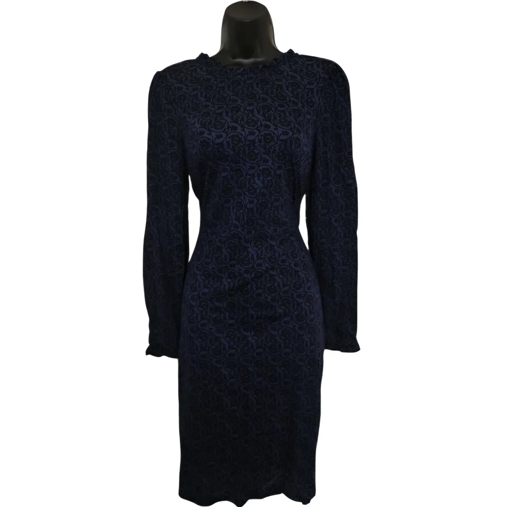 🧡Boden Navy Blue Floral Patterned Dress☆ - Picture 2 of 4